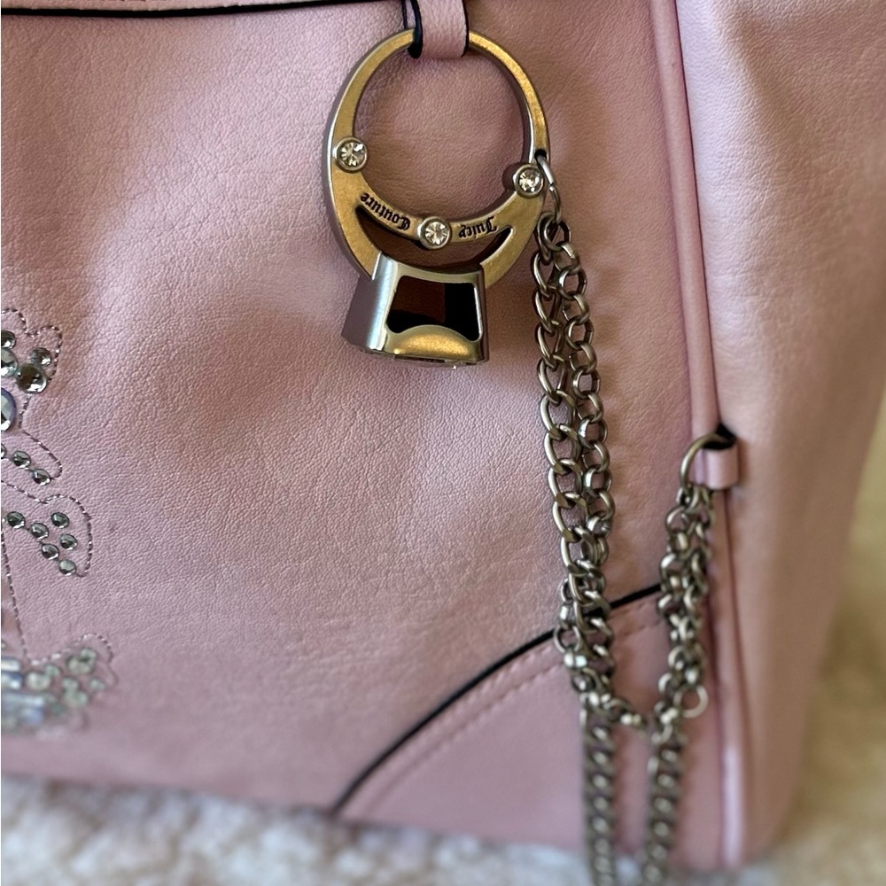TIKTOK VIRAL Y2K Juicy Couture Juicy Crown Tote in Chiffon Pink NWT - Picture 2 of 6